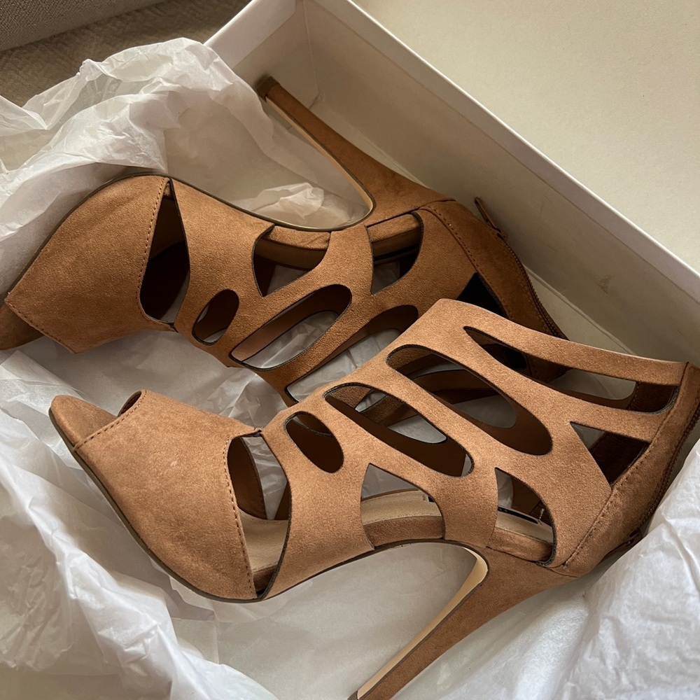 Tan High Heel Sandals